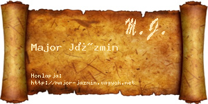 Major Jázmin névjegykártya